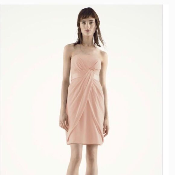 White by Vera Wang Dresses & Skirts - White by Vera Wang Blush Pink Strapless Mini Dress